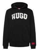 Hooded Sweatshirt Tops Sweatshirts & Hoodies Hoodies Black Hugo Kids