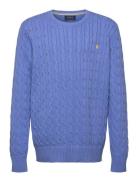 Cable-Knit Cotton Sweater Tops Knitwear Pullovers Blue Ralph Lauren Kids