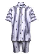 Striped Cotton Pajama Set Pyjamas Nattøj Blue Polo Ralph Lauren Underwear