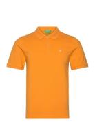 H/S Polo Shirt Tops Polos Short-sleeved Orange United Colors Of Benetton