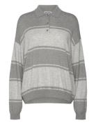 Piké Sweater Tops Knitwear Jumpers Grey Weekday