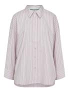 Nueloise Stripe Shirt Tops Shirts Long-sleeved Pink Nümph