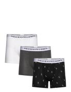 Stretch Cotton Boxer Brief 3-Pack Boxershorts Black Polo Ralph Lauren Underwear