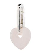 Charm Rose Quartz Heart Pendant Halskæde Hængesmykke Silver Pilgrim