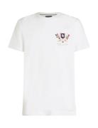 Hilfiger Colour Crest Tee Tops T-Kortærmet Skjorte White Tommy Hilfiger