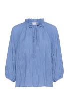 Kalianna Blouse Tops Blouses Long-sleeved Blue Kaffe