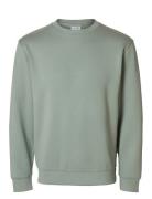 Slhemanuel Soft Crew Neck Sweat Noos Tops Sweatshirts & Hoodies Sweatshirts Green Selected Homme