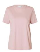 Slfmyessential Ss O-Neck Tee Noos Tops T-shirts & Tops Short-sleeved Pink Selected Femme