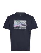 Retro Fade Ss Sport Men Men Sports Clothes Sport Tops Sport T-Skjorte Navy Quiksilver