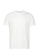 100% Cotton Slim-Fit T-Shirt Tops T-Kortærmet Skjorte White Mango