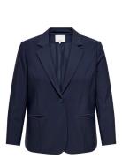 Cartravel L/S Fit Blazer Tlr Blazers Single Breasted Blazers Navy ONLY Carmakoma