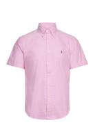 Custom Fit Oxford Shirt Tops Shirts Short-sleeved Pink Polo Ralph Lauren