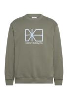 Crossing Sweatshirt Tops Sweatshirts & Hoodies Sweatshirts Khaki Green Makia