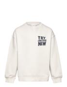Printed Cotton Sweatshirt Tops Sweatshirts & Hoodies Sweatshirts White Mango