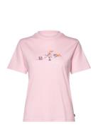 W Elem Flrl Tee Sport Sport Clothing Sports Tops & T-shirts Sport T-Skjorte Pink Adidas Sportswear