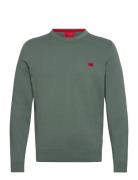 San Cassius-C1 Designers Knitwear Round Necks Green HUGO