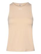 Soft Basic Singlet Sport Women Sport Clothing Sports Tops & T-shirts Sport Tank Tops Beige Aim´n