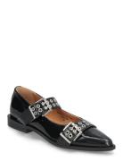 Biavictoria Double Buckle Ballet Flat Nappalak Ballerinasko Ballerinaer Black Bianco