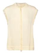 Lise - Matte Crepe Tops Blouses Sleeveless Yellow Day Birger Et Mikkelsen