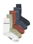 Jacjjstudio Solid Socks 5 Pack Underwear Socks Regular Socks White Jack & J S