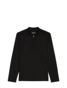 Polos Long Sleeve Tops Knitwear Long Sleeve Knitted Polos Black Marc O'Polo