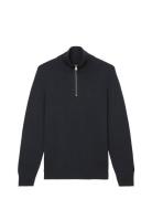 Pullover Long Sleeve Tops Knitwear Half Zip Jumpers Navy Marc O'Polo