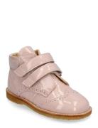 Shoes - Flat - With Velcro High-top Sneakers Pink ANGULUS