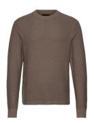 Anf Mens Sweaters Tops Knitwear Round Necks Brown Abercrombie & Fitch