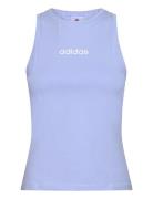 W Lin Sj Tk Sport Women Sport Clothing Sports Tops & T-shirts Sport Tank Tops Blue Adidas Sportswear