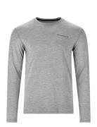 Abdon M Melange L/S Tee Sport Men Sport Clothing Sport Tops Sport Long Sleeved Tops Grey Endurance