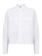 Sc-Netti Tops Shirts Long-sleeved White Soyaconcept