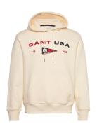 Graphic Sweat Hoodie Designers Sweatshirts & Hoodies Hoodies Cream GANT