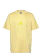 M Z.n.e. Tee Sport Men Men Sports Clothes Sport Tops Sport T-Skjorte Yellow Adidas Sportswear