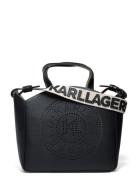 K/Circle Sm Tote Perforated Designers Small Shoulder Bags-crossbody Bags Black Karl Lagerfeld