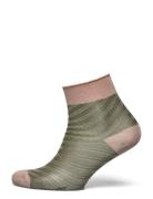 Elisa Glimmer Short Socks Lingerie Socks Footies-ankle Socks Khaki Green Mp Denmark