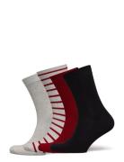 Sock 4 P Stripe And Colour Lingerie Socks Regular Socks Burgundy Lindex