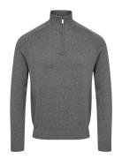 Bs Vangelis Regular Fit Knitwear Tops Knitwear Half Zip Jumpers Grey Bruun & Stengade