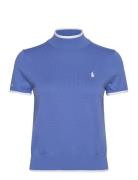 Short-Sleeve Mockneck Sweater Sport Sport Clothing Sports Tops & T-shirts Sport T-Skjorte Blue Ralph Lauren Golf