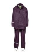 Basic Rainwear Set -Solid Pu Outerwear Rainwear Rainwear Sets Purple CeLaVi