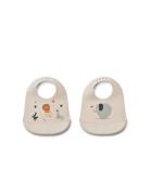 Tilda Printed Bib 2-Pack Baby & Maternity Baby Feeding Bibs Sleeveless Bibs Cream Liewood