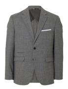 Slhslim-Oasis Linen Blz Noos Suits & Blazers Blazers Single Breasted Blazers Grey Selected Homme