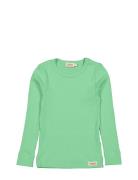 Plain Tee Ls Tops T-shirts Long-sleeved T-Skjorte Green MarMar Copenhagen