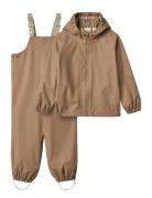 Rainwear Charlie Set Outerwear Rainwear Rainwear Sets Brown Wheat