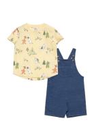 Set Top Trousers Bib Moomin Sets Sets With Short-sleeved T-shirt Navy Lindex