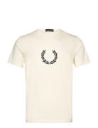 Textr Laurel Wreath Tee Tops T-Kortærmet Skjorte White Fred Perry