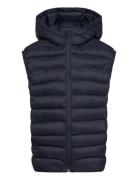 Quilted Gilet With Hood Tops Vests Navy Mango