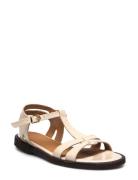 Sandals - Flat Flade Sandaler Beige ANGULUS