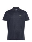 Polo Shirt Tops Polos Short-sleeved Black EA7