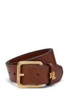 Natural Smth Leathr-Logo Keeper-Blt Bælte Brown Lauren Ralph Lauren