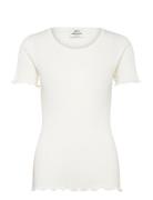 Pointella Trixy Tee Tops T-shirts & Tops Short-sleeved White Mads Nørgaard